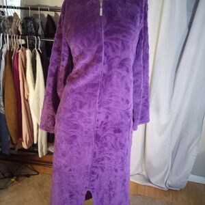 Jasmine Purple Velvet Robe Luxurious Intimates